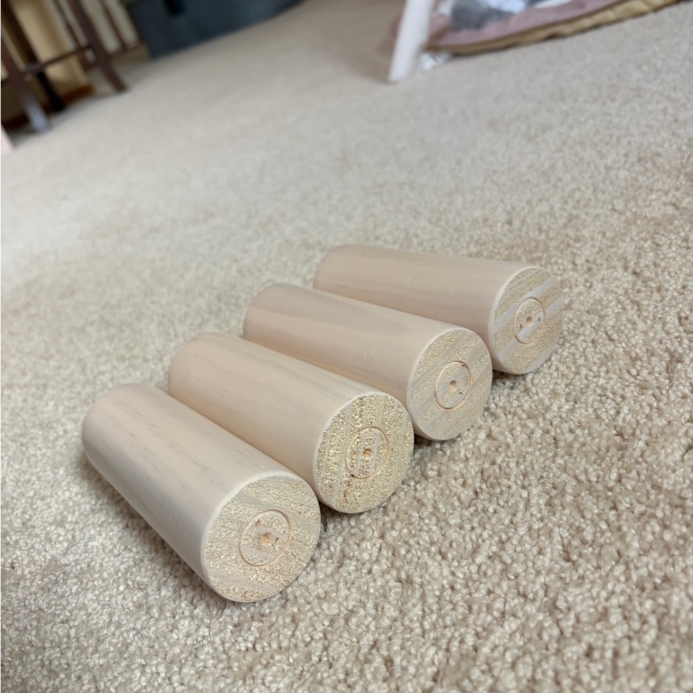 Babyletto Set of Four Wooden Furniture Feet for Gelato Crib